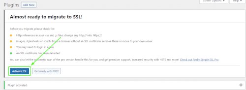 Activate SSL
