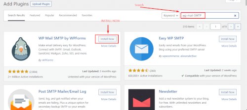 Install WP mail SMTP