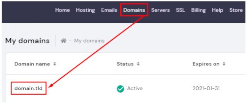 Change domain nameservers at Hostinger