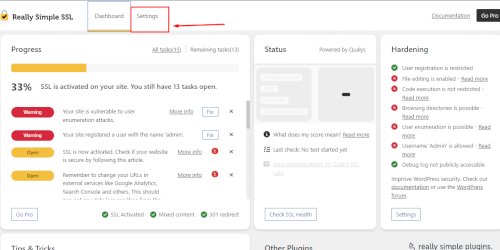 SSL Settings